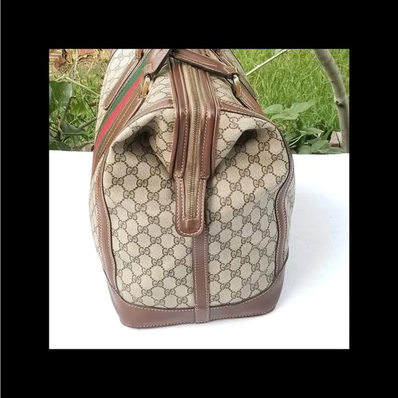 Fabulous Vintage Gucci Supreme Overnight Weekend Travel Train Boston Bag $2,400 - Picture 4 of 9